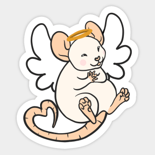 Angel Rat White Sticker